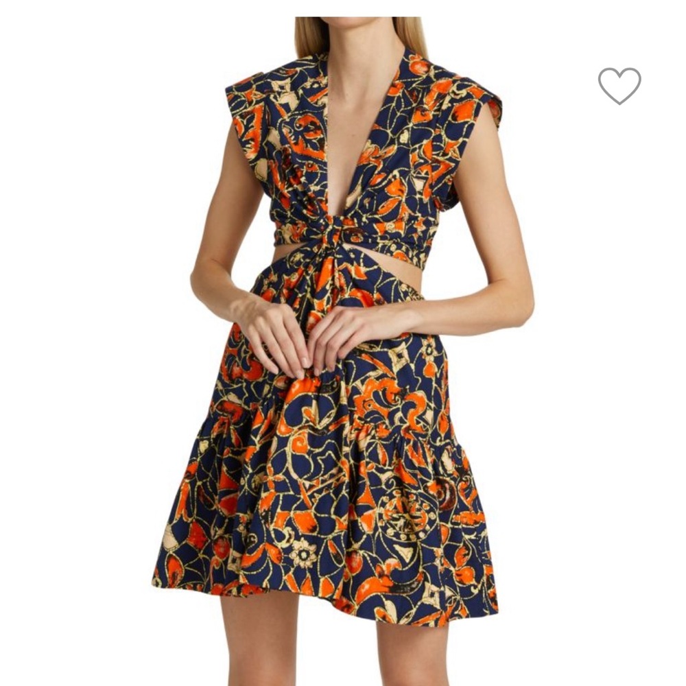 A.L.C. Orange and Blue Mini Dress